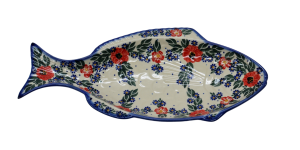 Półmisek bolesławiecki do zapiekania Ryby mały (A498 D56)
