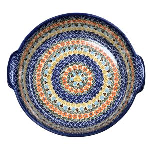 Półmisek ceramiczny okrągły z uszami (A525 D5)   