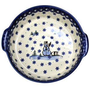 Półmisek ceramiczny okrągły z uszami (A525 D33)         