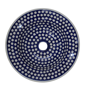 Umywalka ceramiczna Bolesławiec 38 cm (A529 D64)  