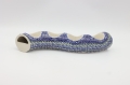 Ceramic Bolesławiec candle holder A750 D75 with classic traditional patterns.